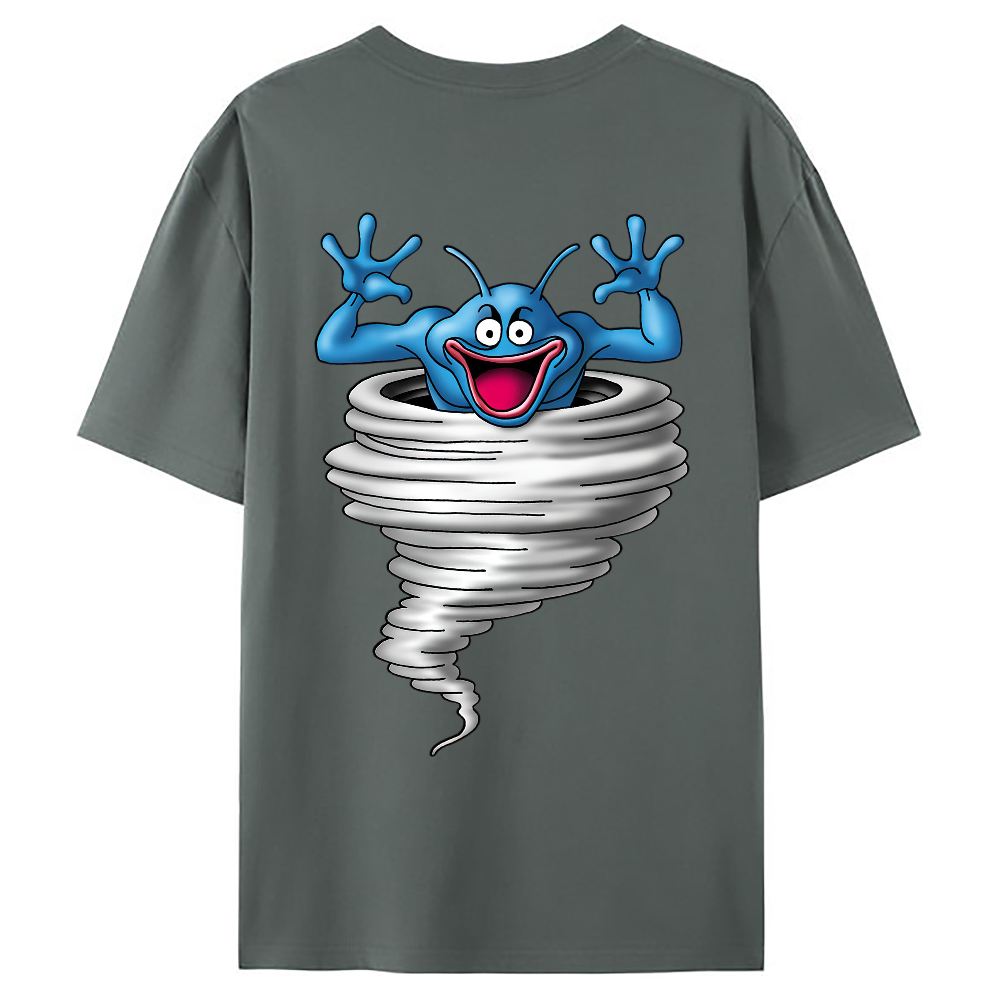 （画像用） ドラゴンクエスト Doragon Kuesuto Dragon Quest 綿100％ メンズ半袖Tシャツ（バックプリント） 通気性